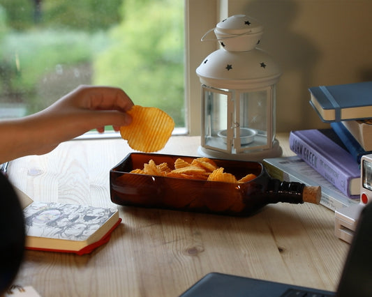 Ballentine Bottle Glass Platter