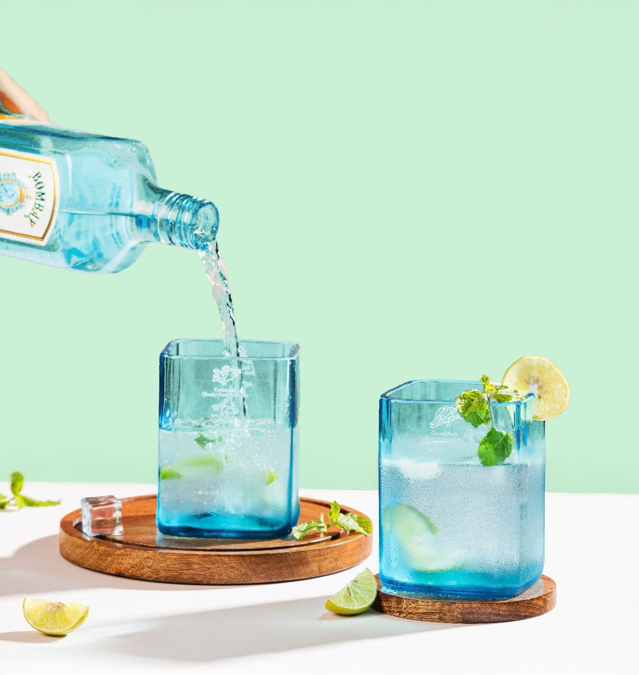 Bombay Sapphire Gin Drinking Glasses