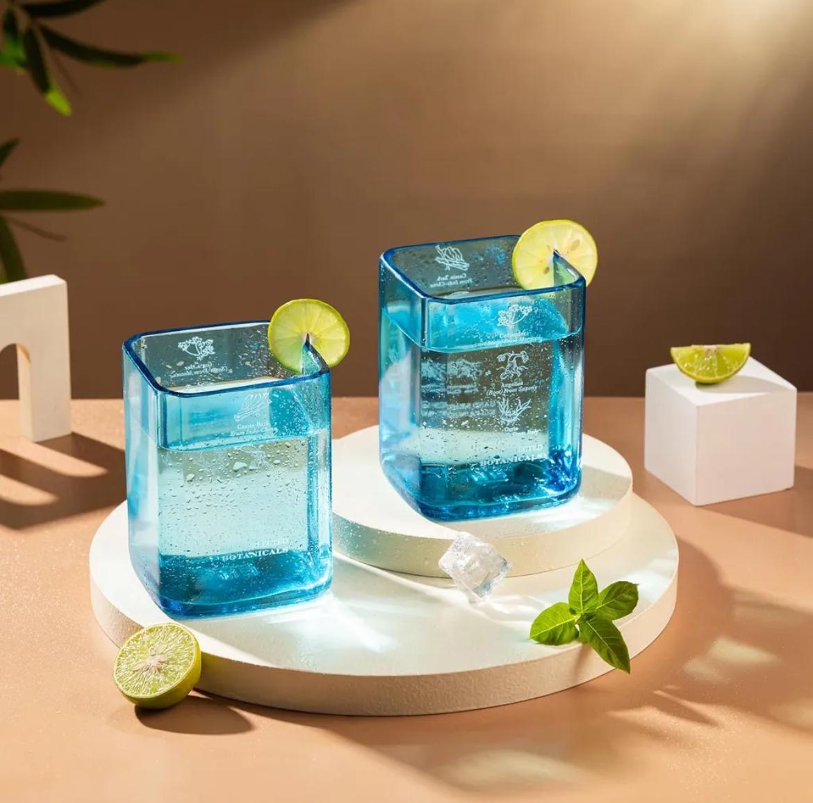 Bombay Sapphire Gin Drinking Glasses