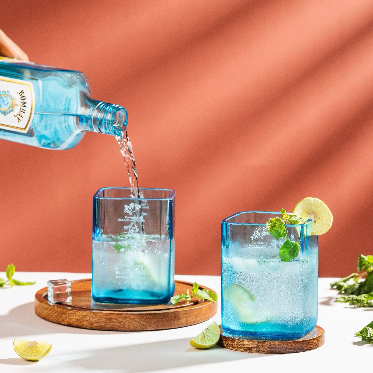 Bombay Sapphire Gin Drinking Glasses