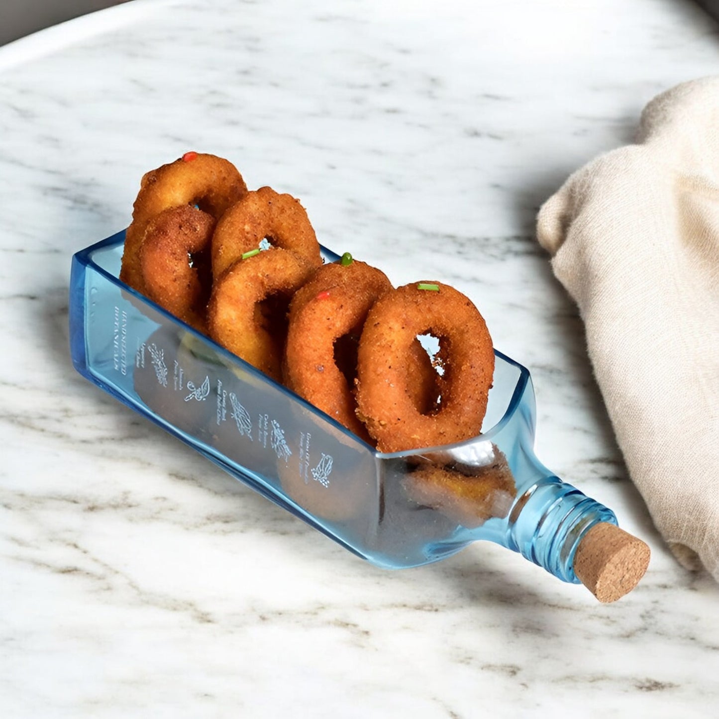 Bombay Sapphire Bottle Glass Platter